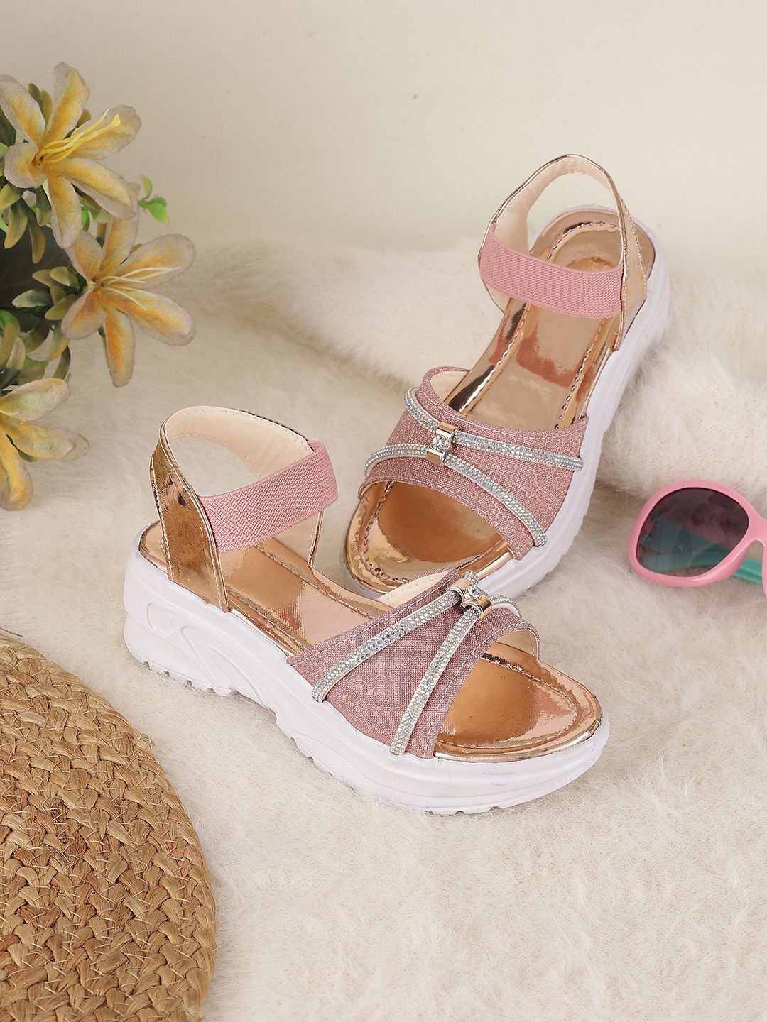 PASSION PETALS Girls Antibacterial Gladiators Sandals-picture-51