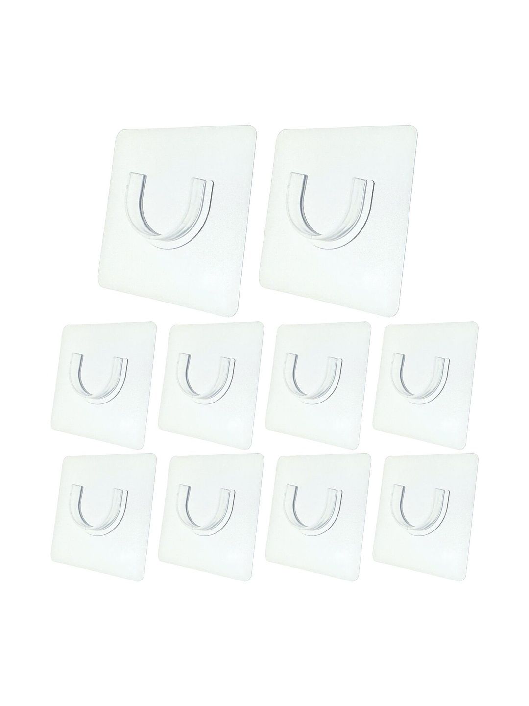 BESTZONE RETAIL MALL 10-Pcs Transparent Self Adhesive Curtain Rod Holder Hooks-picture-29