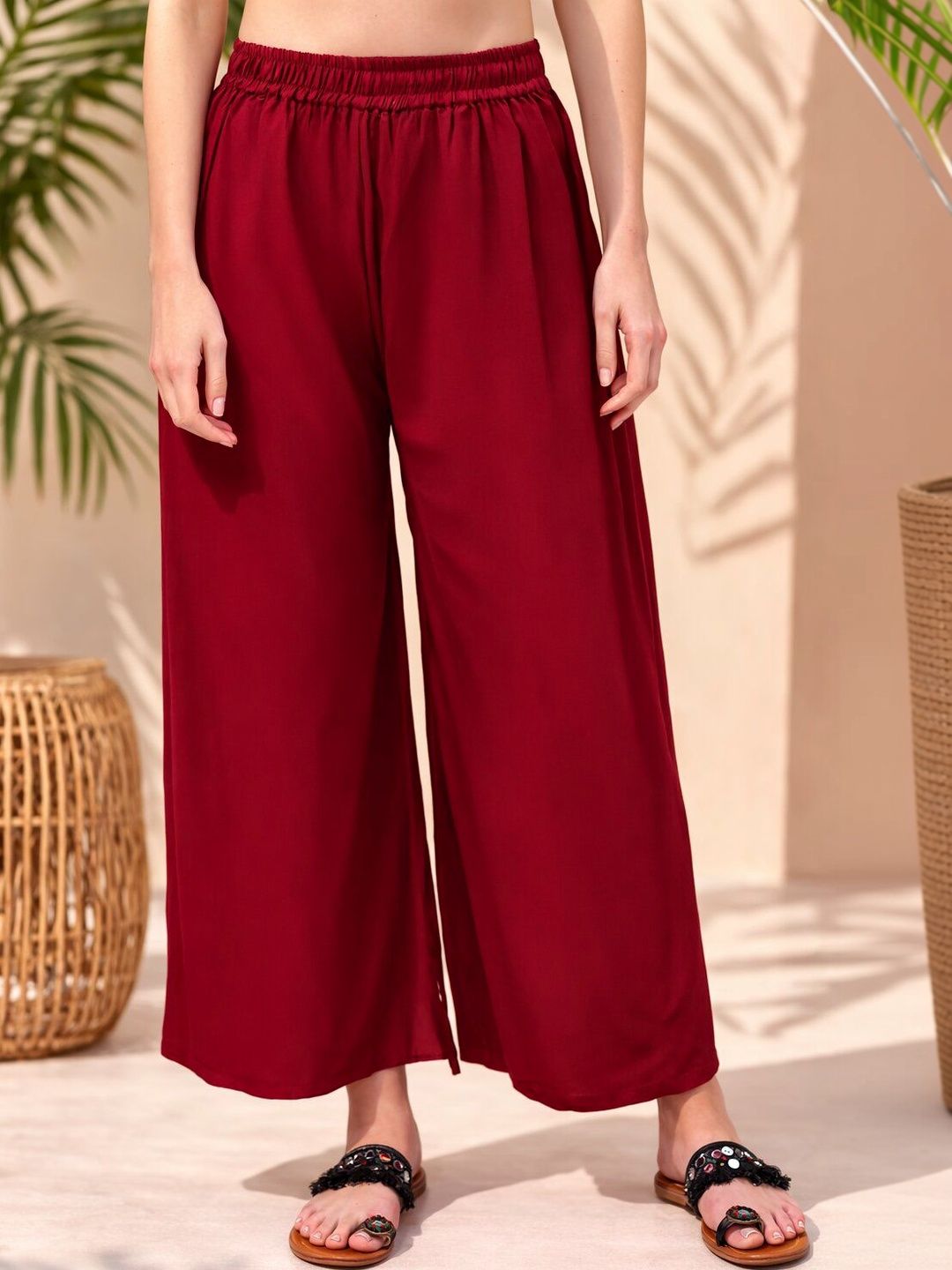 KALINI Women Flared Ethnic Palazzos-image-20