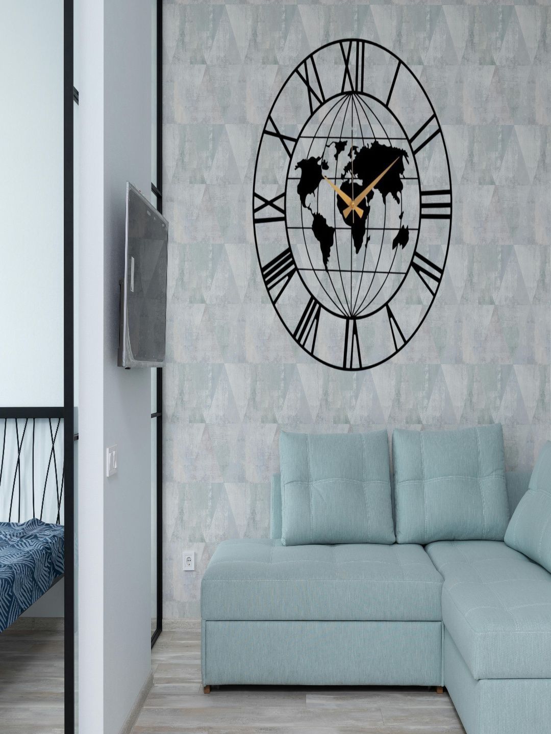 VENTUOS Black Wall Clock-image-48