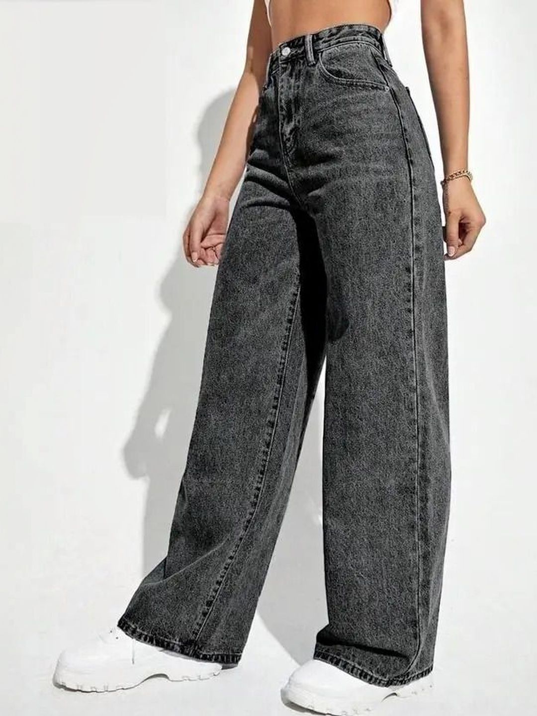 R.Code by The Roadster Life Co. Women Wide Leg High-Rise Stretchable Jeans-picture-10