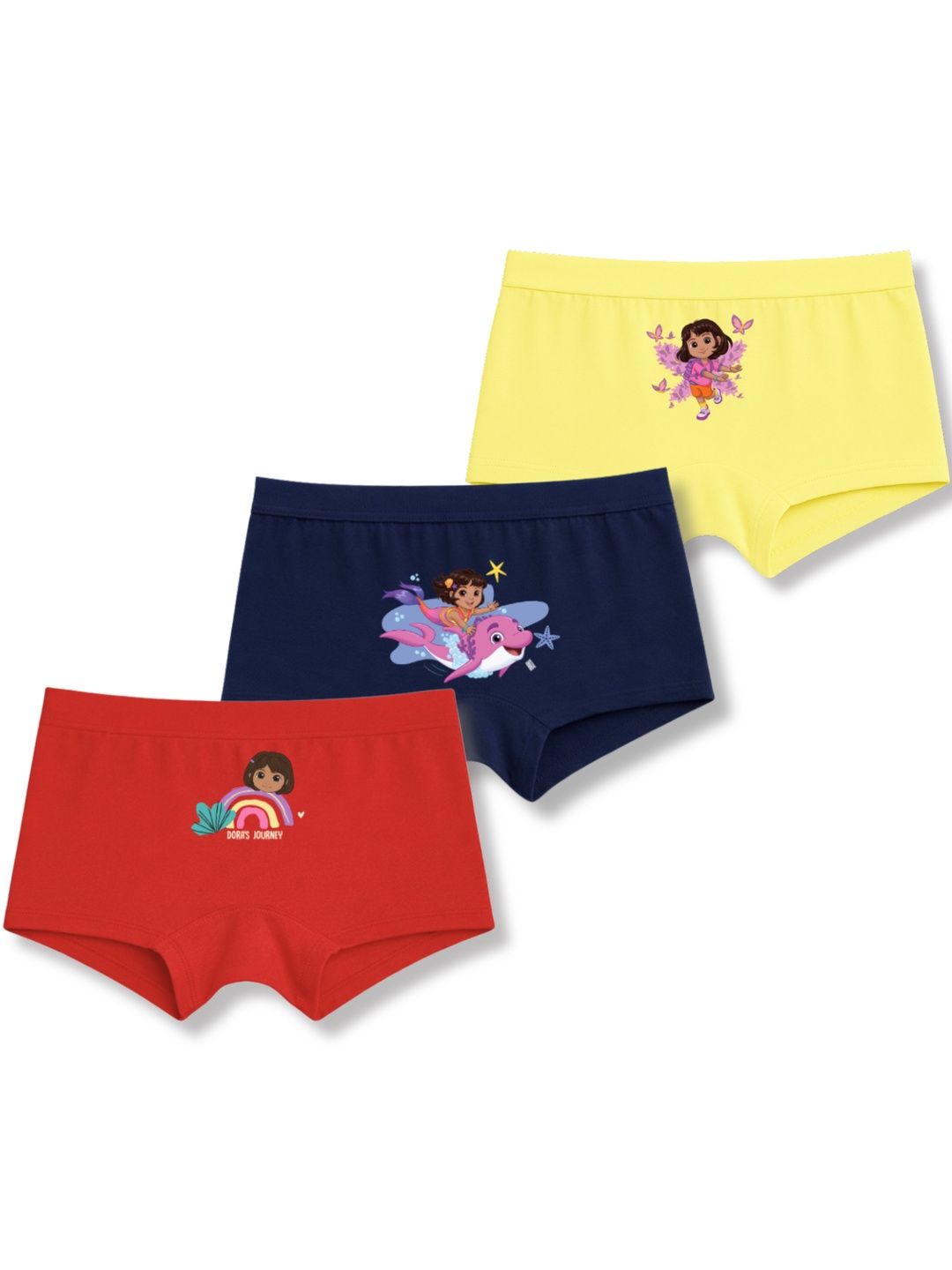 Button Bear Girls Pack of 3 Printed Cotton Basic Briefs-picture-18