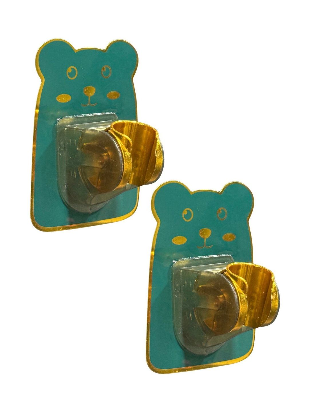 BESTZONE RETAIL MALL 2-Ps Green Self Adhesive Shower Head Broom & Mop Holder Bracket Hooks-image-49