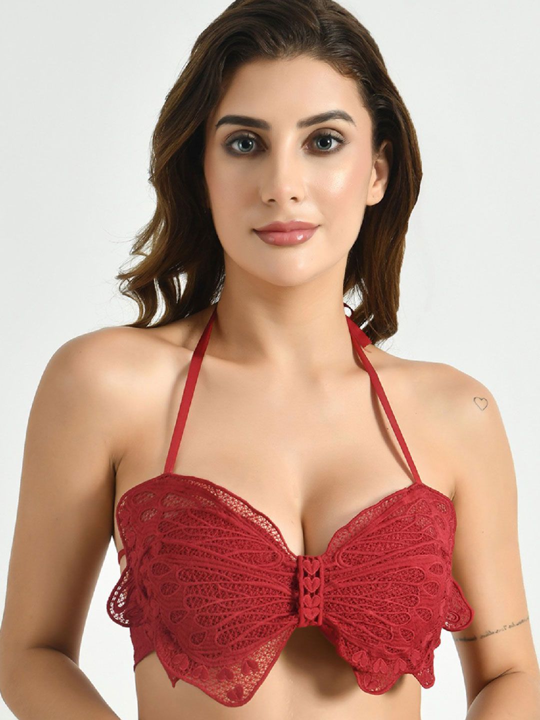 2 KOLPOL Bralette Bra Halter Neck Cross Back Full Coverage Lightly Padded-picture-18