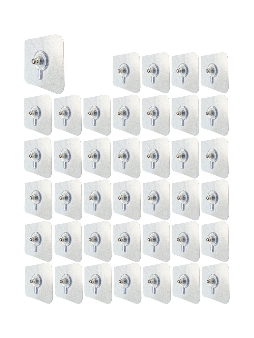 BESTZONE RETAIL MALL 40-Pcs Transparent Self Adhesive Hooks-picture-26
