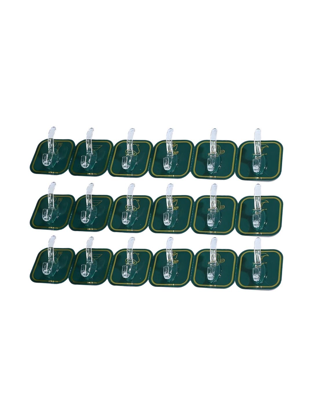 BESTZONE RETAIL MALL 3-Pcs Green & Transparent Hanger Holder Hooks-picture-30