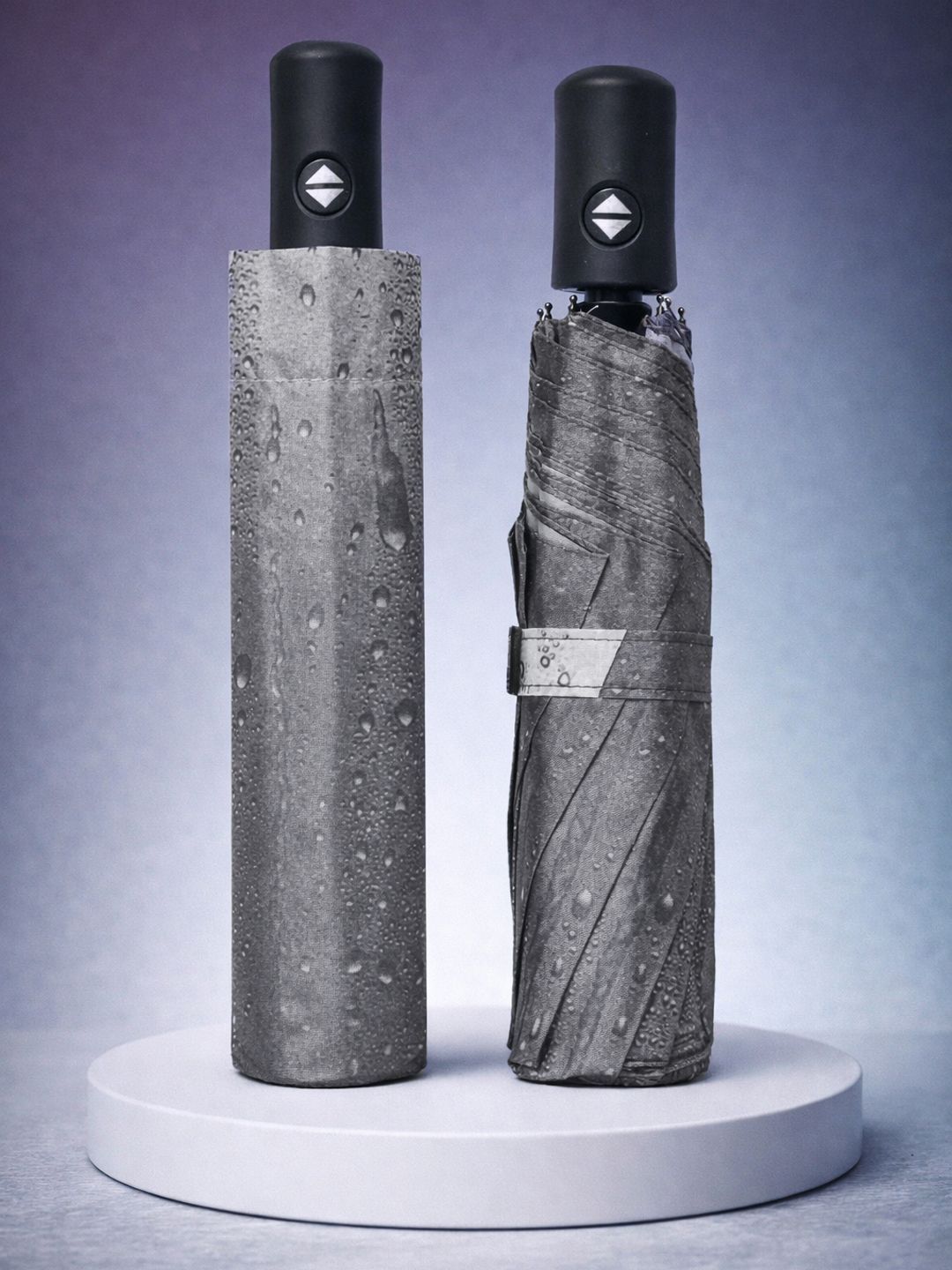 FABINALIV Grey Abstract Auto ON/OFF Waterproof Automatic Compact Umbrella-picture-21