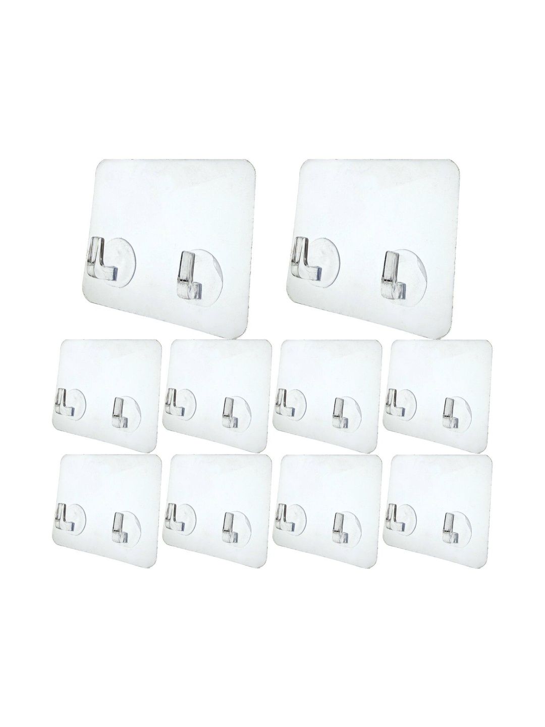 BESTZONE RETAIL MALL Set Of 10 Transparent Self Adhesive No Drill Hanger Hooks-picture-16