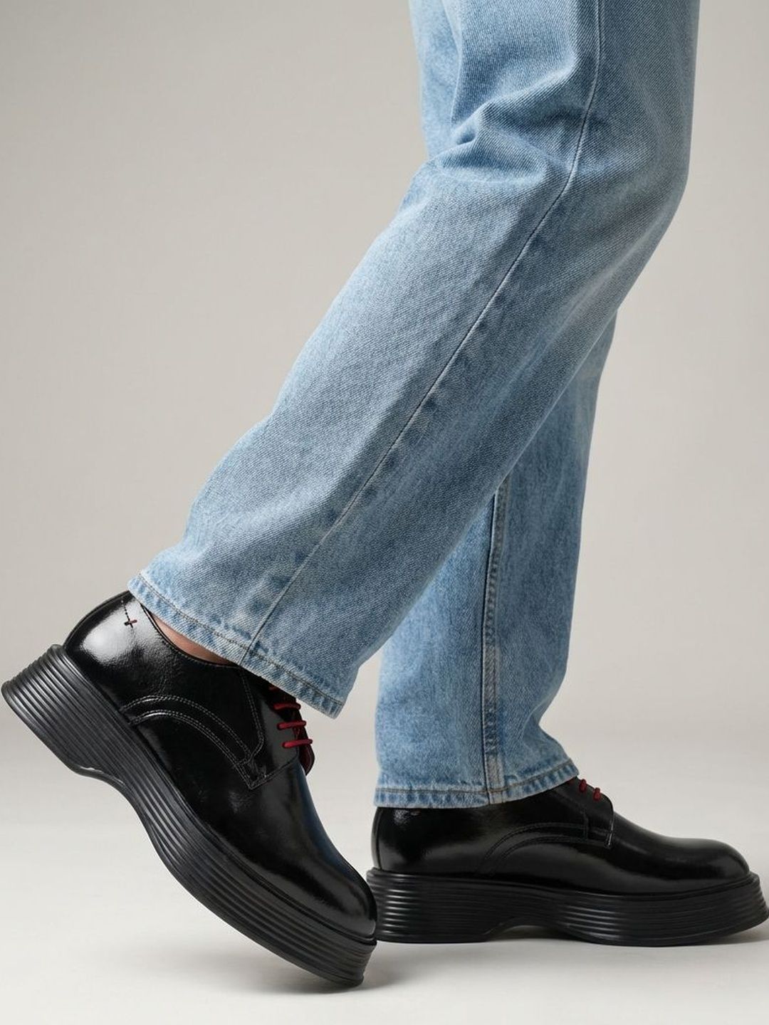 House of Pataudi Men Round Toe Lace-Ups Oxfords Formal Shoes-image-49
