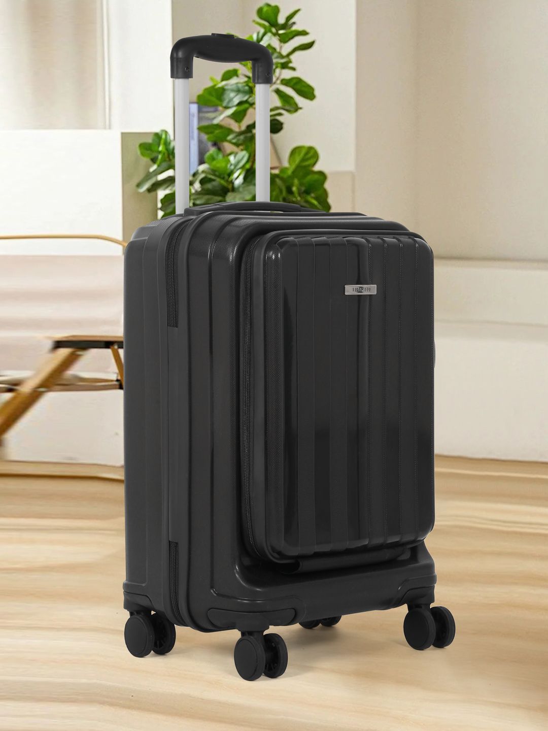 Teakwood Leathers Xylo Textured Hard-Sided Cabin Trolley Bag - Volume 38L-picture-44