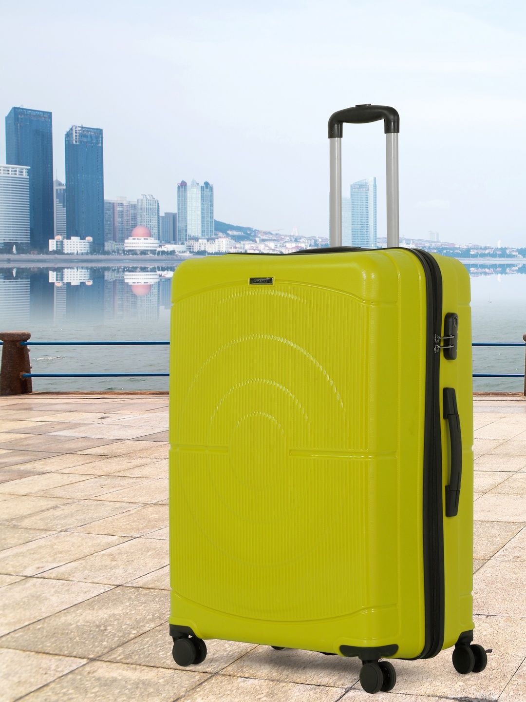 Teakwood Leathers Concentrix Hard Sided Large Trolley Suitcase - Volume 96 L-image-4