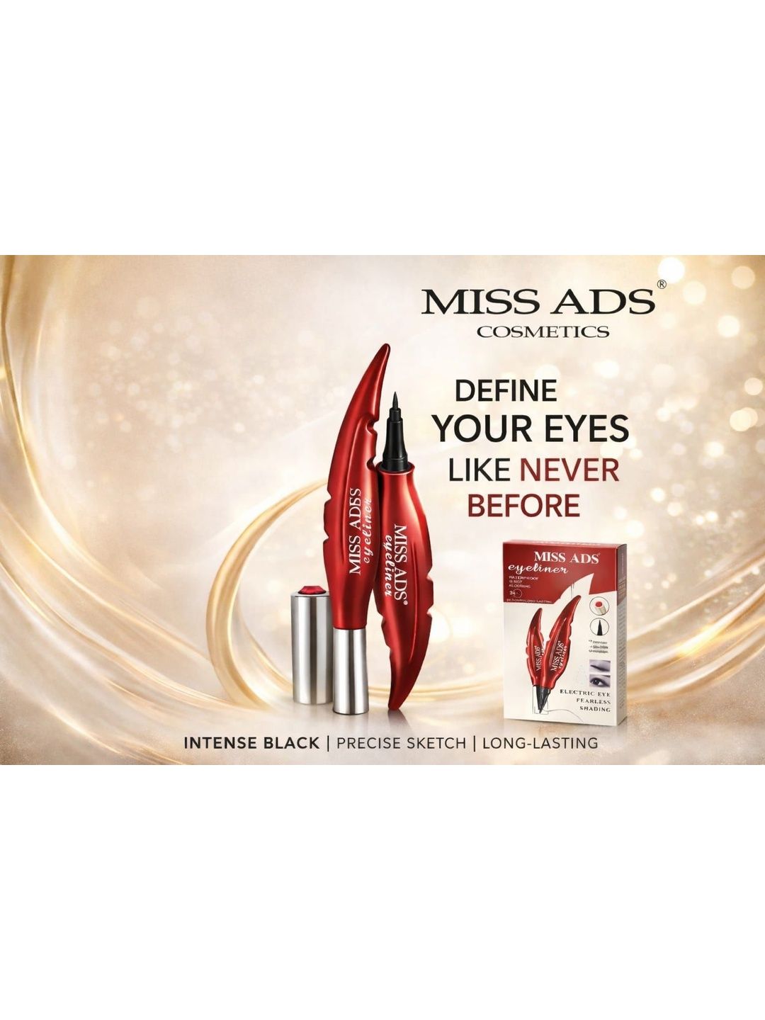 MISS ADS 24H Long-Lasting Liquid Eyeliner - 10 ml - Black-picture-25