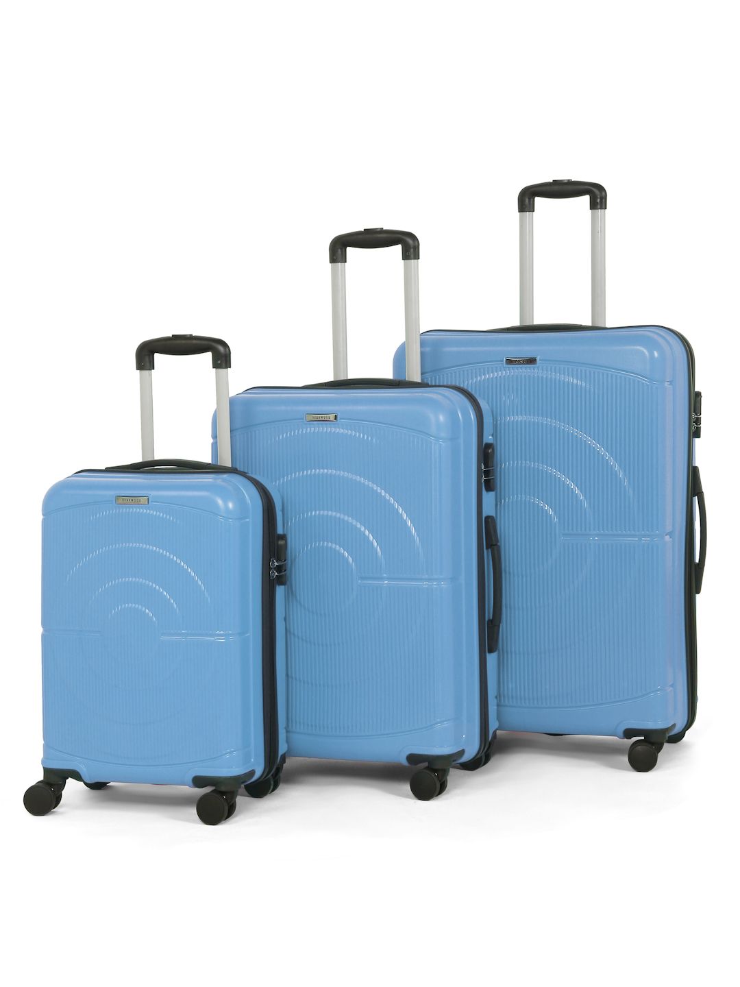 Teakwood Leathers Set of 3 Concentrix Hard Sided Trolley Suitcases - Cabin+Medium+Large-picture-38