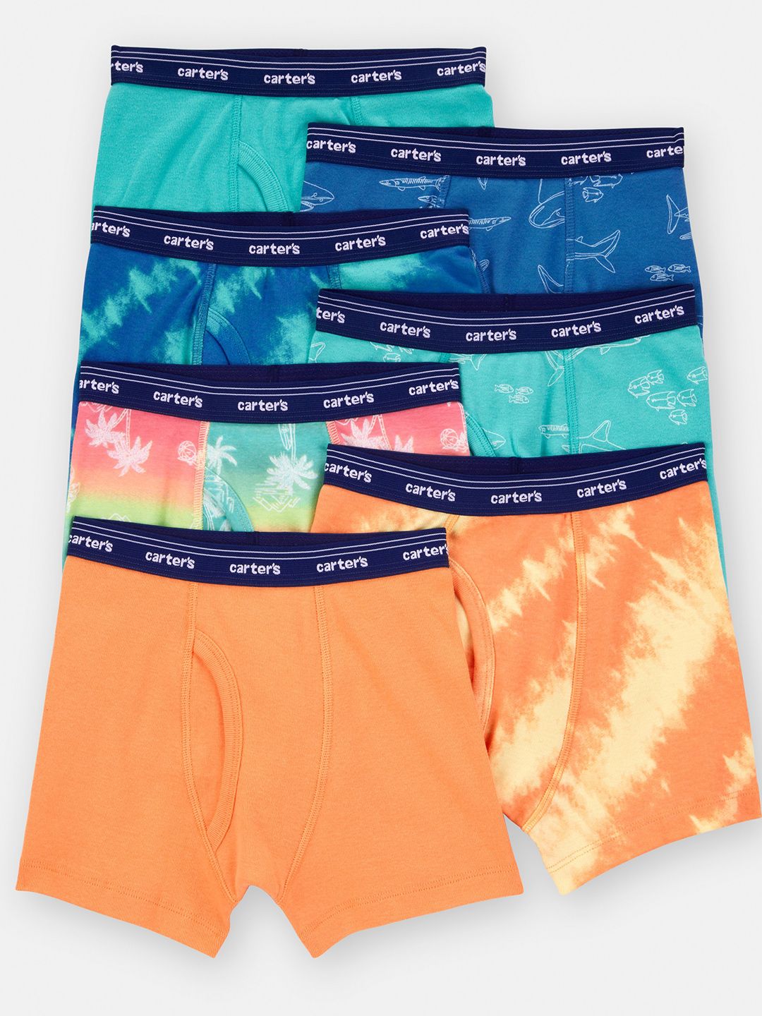 Carter's Boys Pack Of 7 Cotton Assorted Printed Trunks-image-31