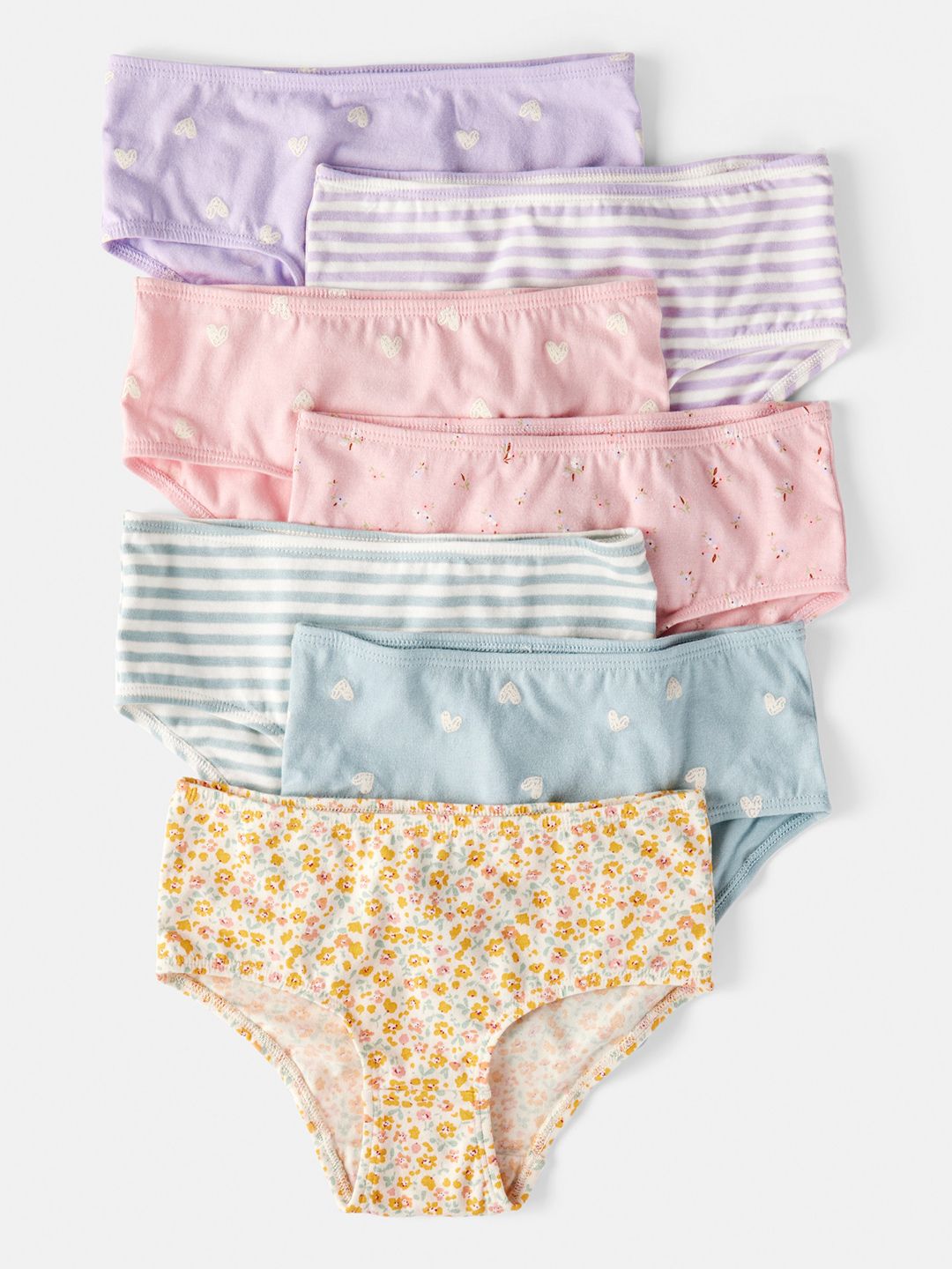 Carter's Girls Pack of 7 Printed Cotton Basic Briefs-picture-18