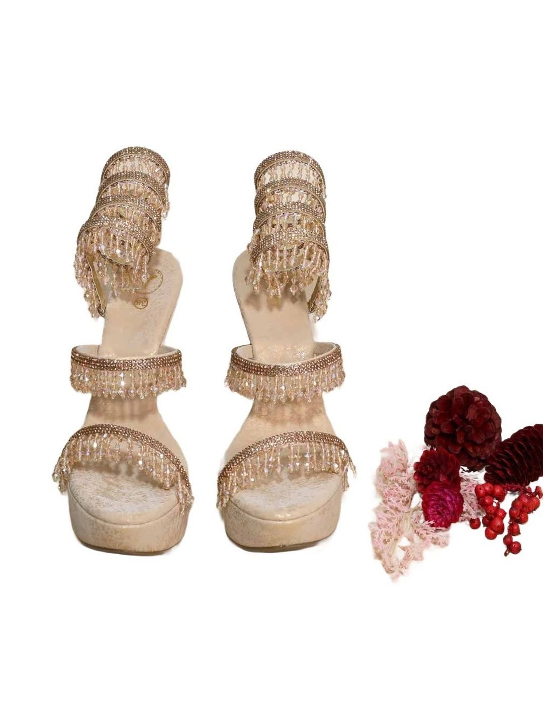 Sana K Luxurious Footwear Party High-Top Stiletto Sandals-image-28
