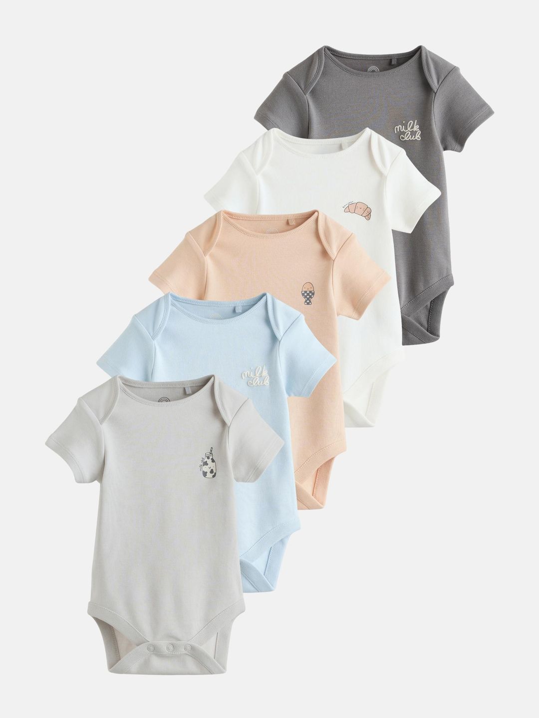 NEXT Infant Boys Set of 5 Pure Cotton Bodysuits-picture-52
