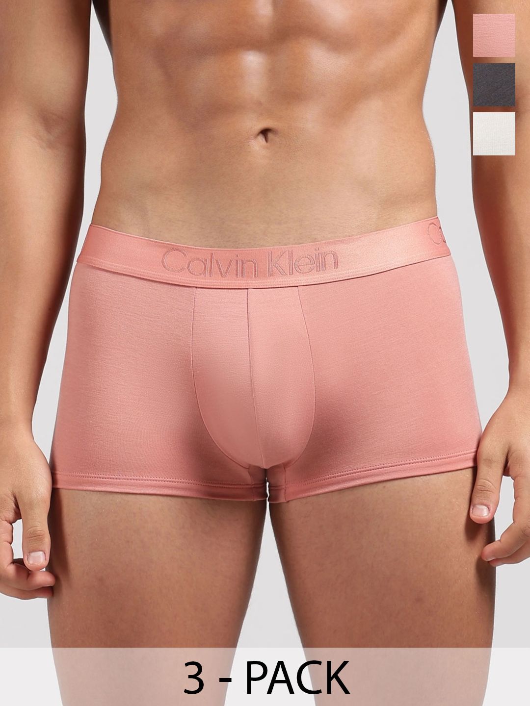 Calvin Klein Underwear Pack of 3 Solid Trunks-picture-20