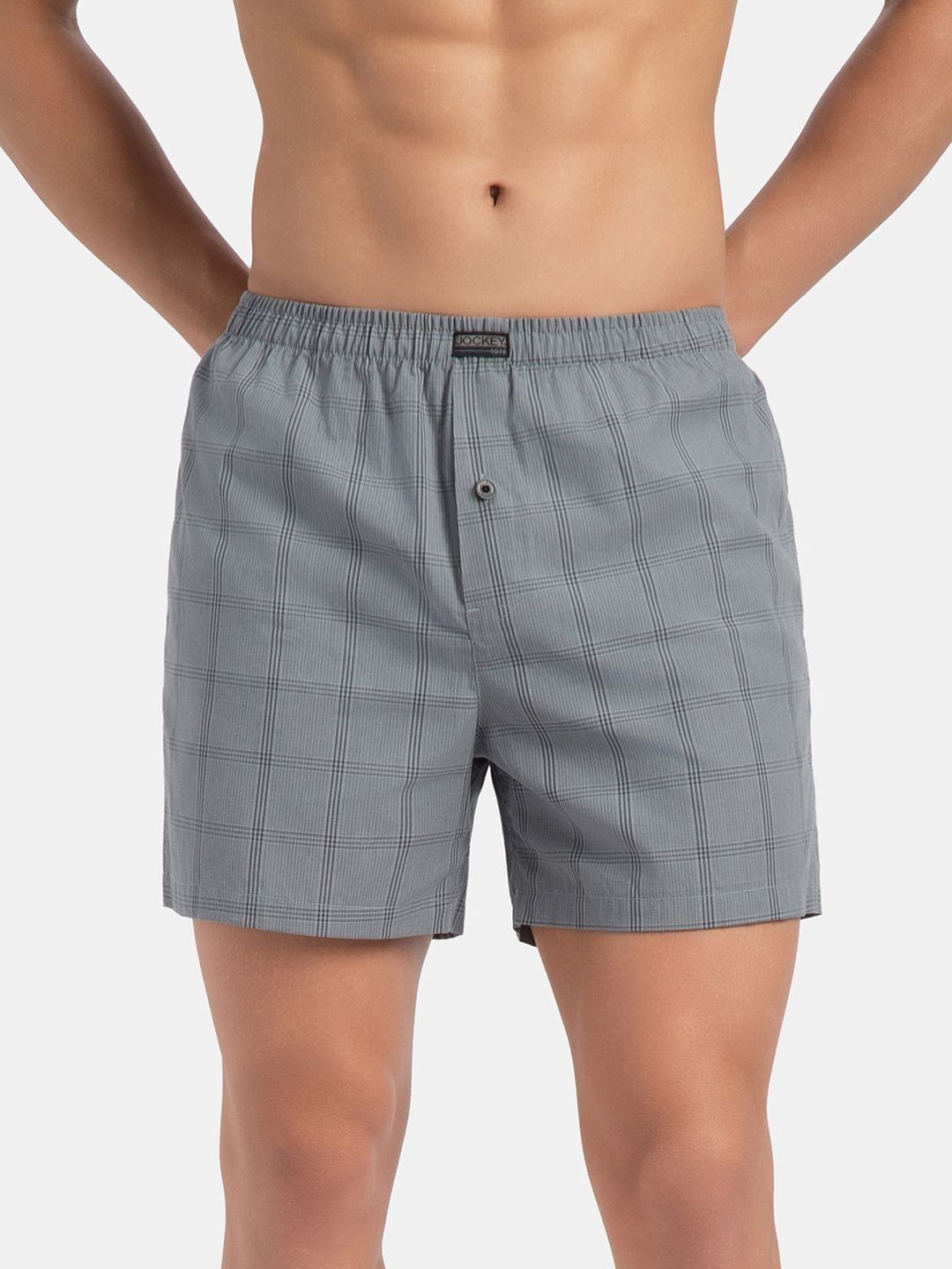 Jockey Pack of 2 Super Combed Mercerized Cotton Woven Checkered Inner Boxers - 8222-picture-45
