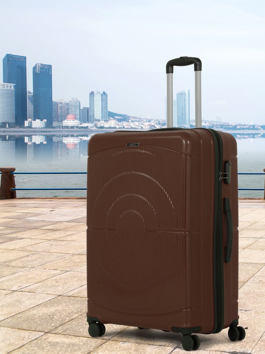 Teakwood Leathers Concentrix Hard Sided Large Trolley Suitcase - Volume 96 L-picture-42