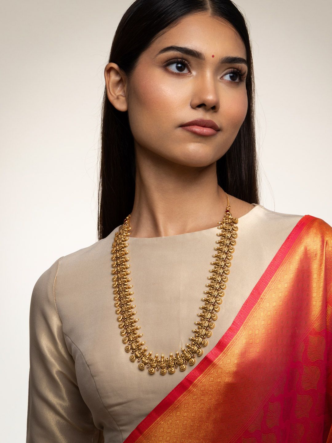 Kushal's Fashion Jewellery Gold-Plated Zircon-Studded Necklace-picture-20