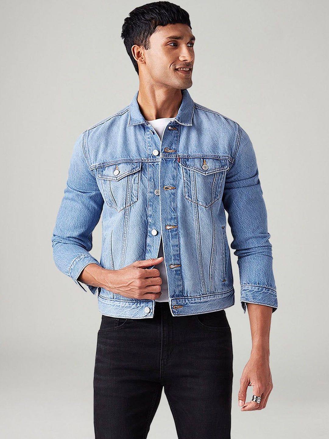 Men Solid Casual Jacket