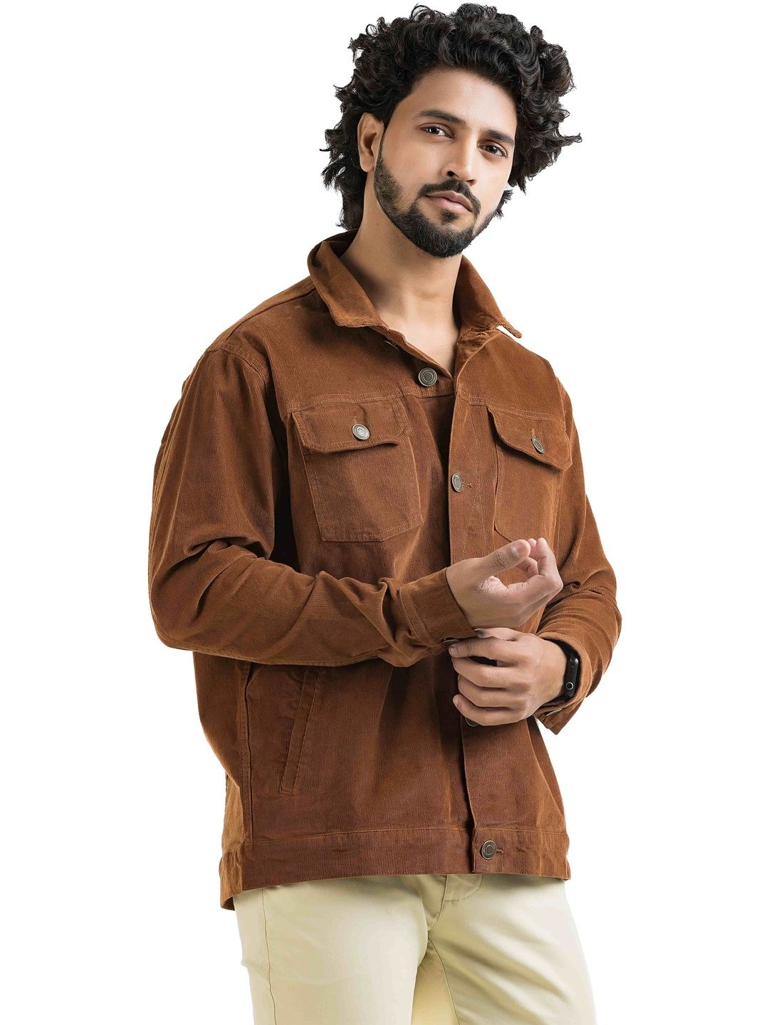 BELANO Men Corduroy Bomber Jacket-picture-27