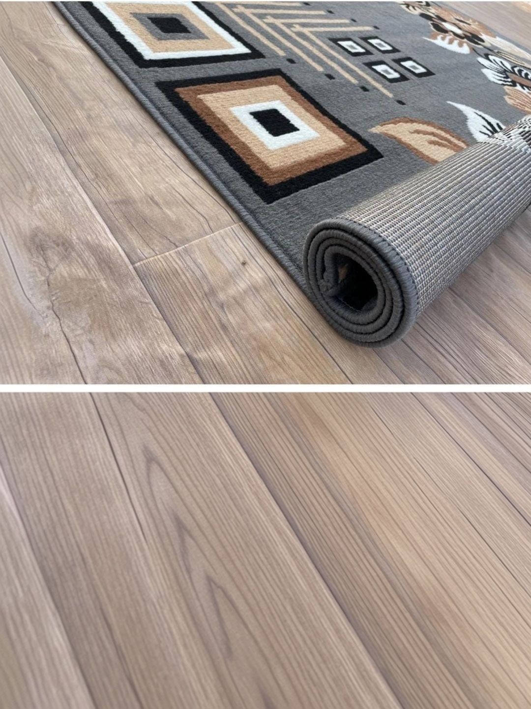 ZAMZAM CARPET Grey Abstract Anti-Skid Polypropylene Carpet-image-27