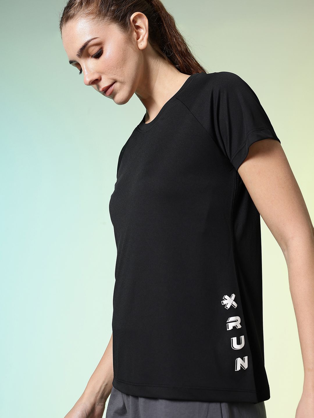 HRX by Hrithik Roshan Typography Printed Raglan Sleeves Rapid-Dry Running T-shirt-picture-18