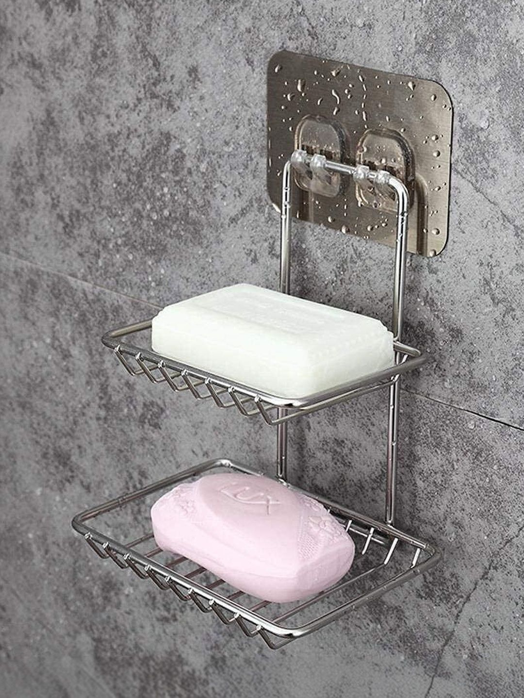 DXDT Silver-Toned 2 piece Solid Metal Soap Dish-picture-11