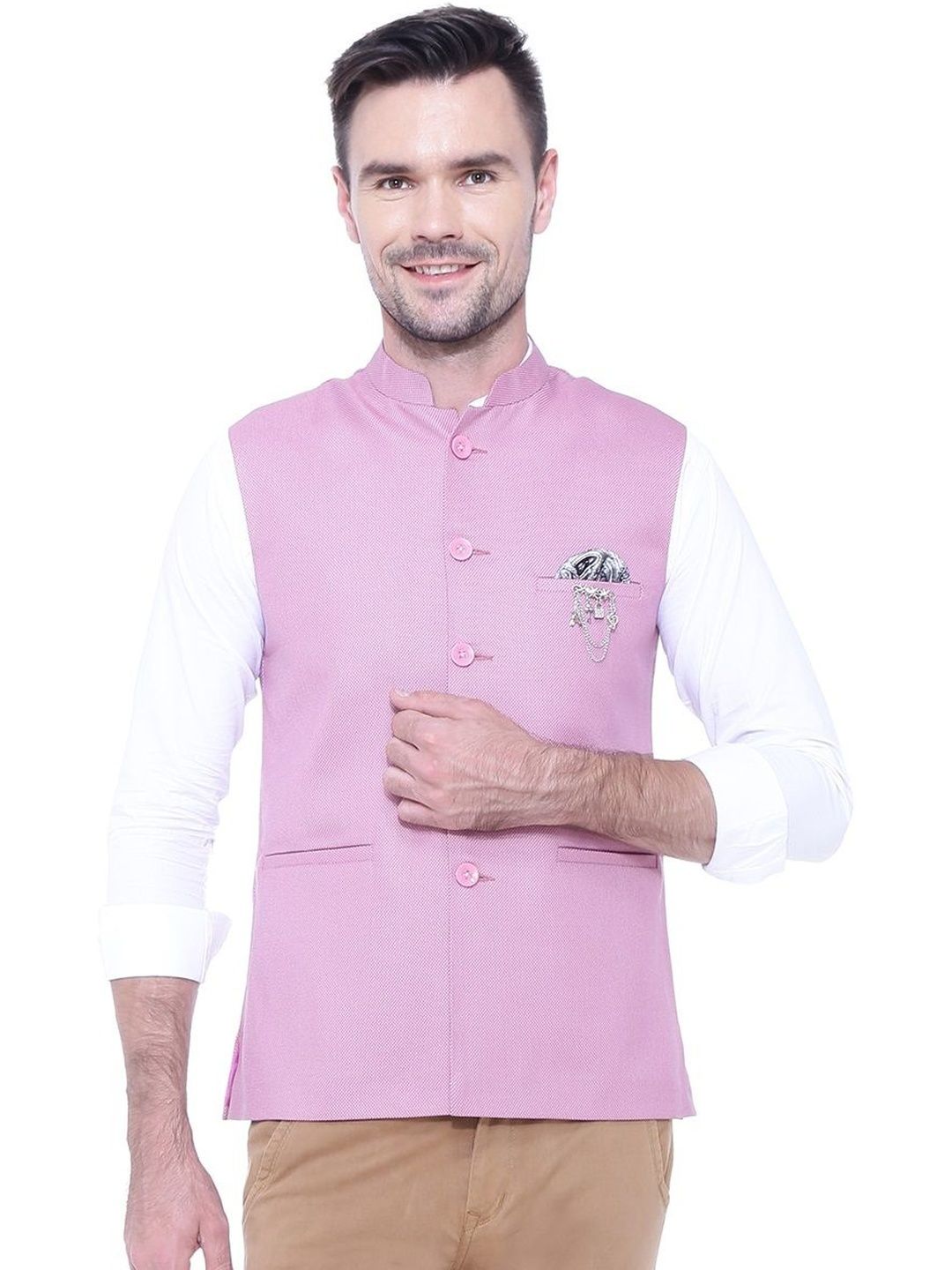 FRIENDHOOD Mandarin Collar Nehru Jackets-picture-57