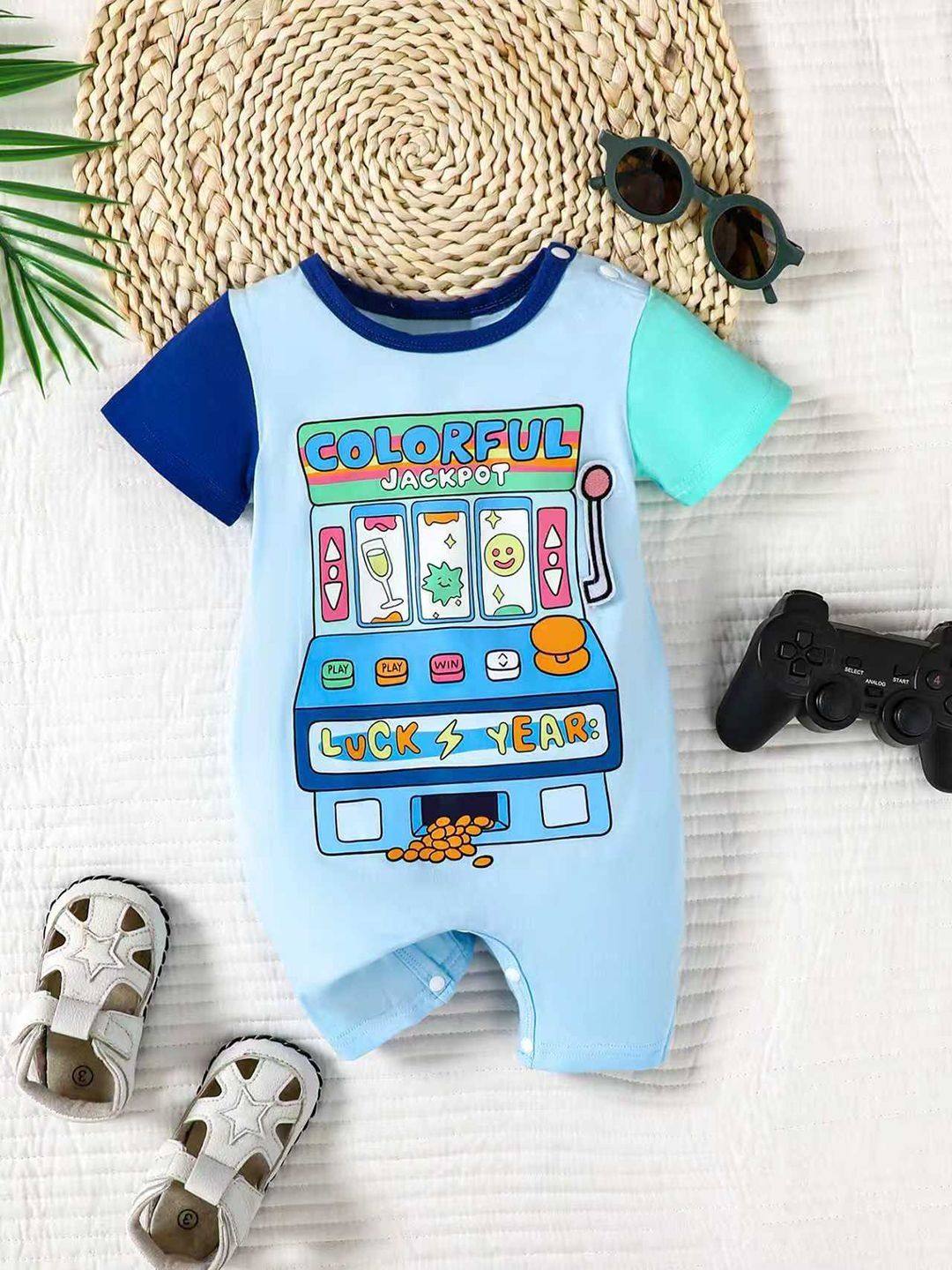Wunderwoo Boys Printed with Embellished Jumpsuit-picture-49