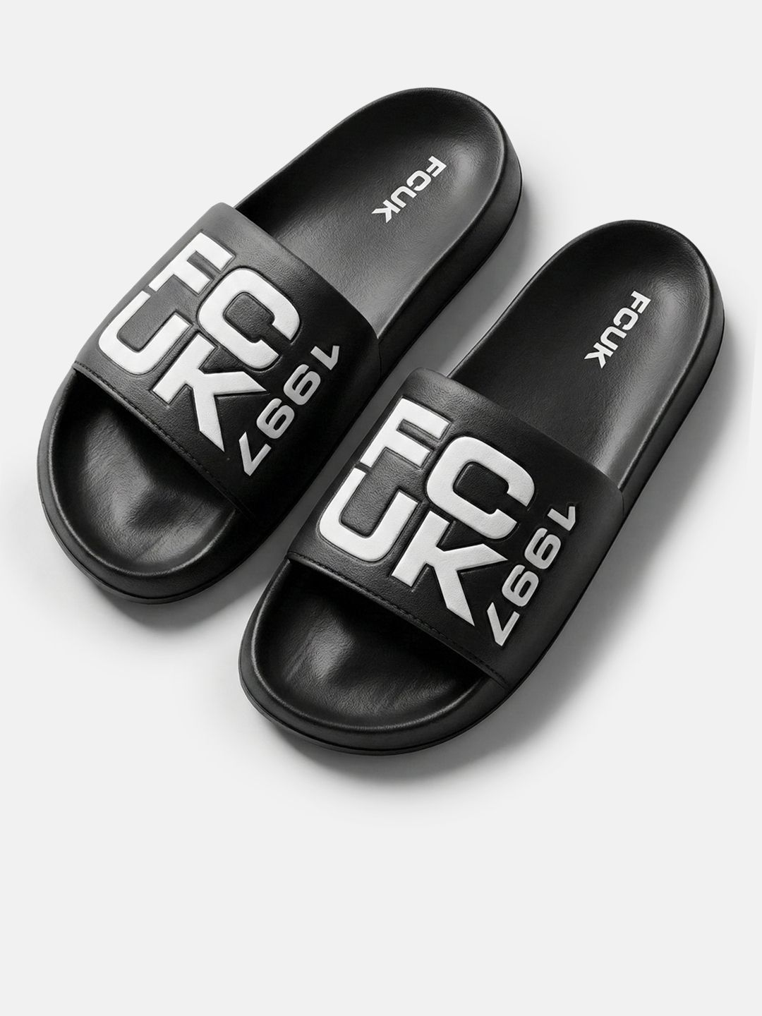 FCUK Men Brand Logo Printed Sliders-picture-40