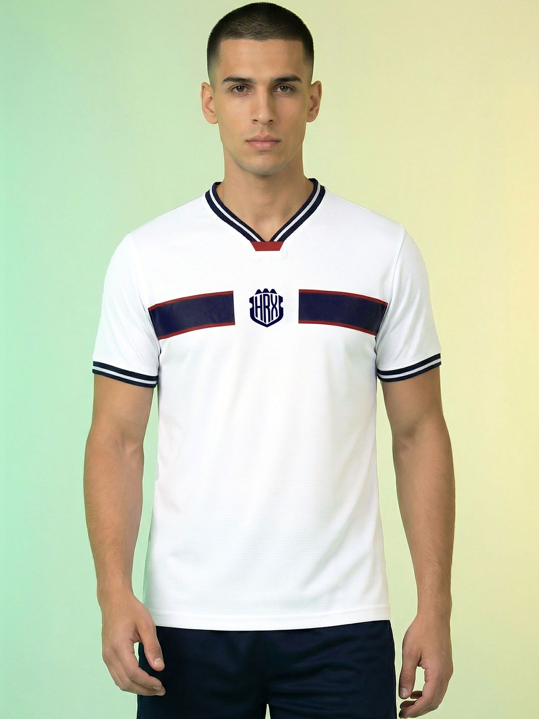 HRX by Hrithik Roshan Brand Logo Colourblocked Regular Fit T-shirt-picture-56