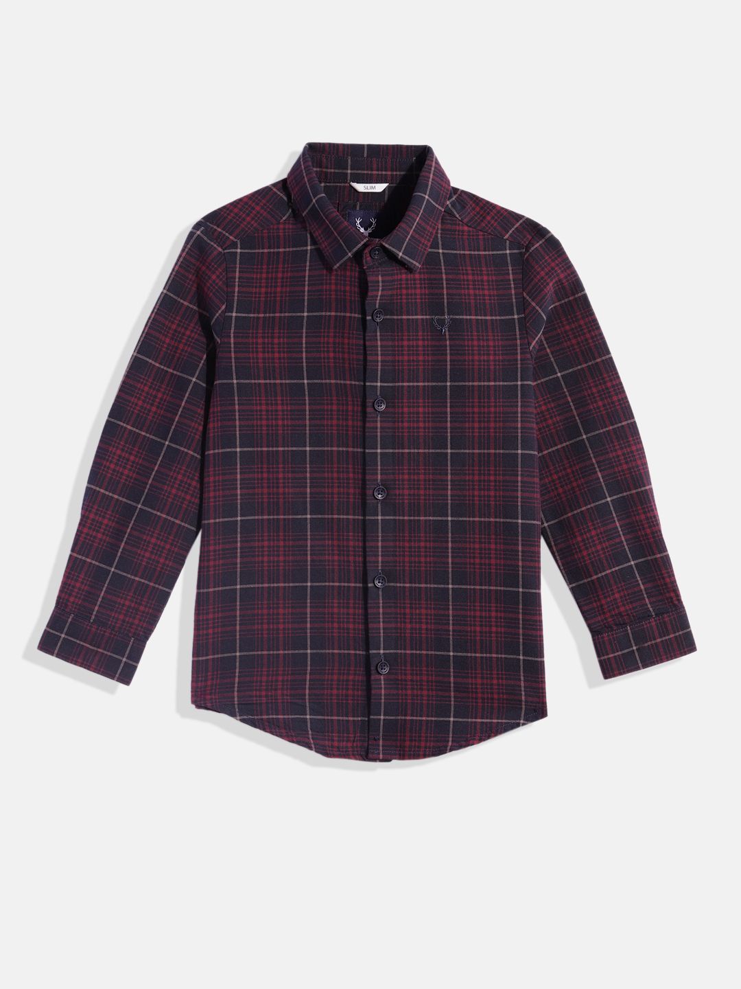 Allen Solly Junior Boys Tartan Checked Pure Cotton Casual Shirt-picture-13