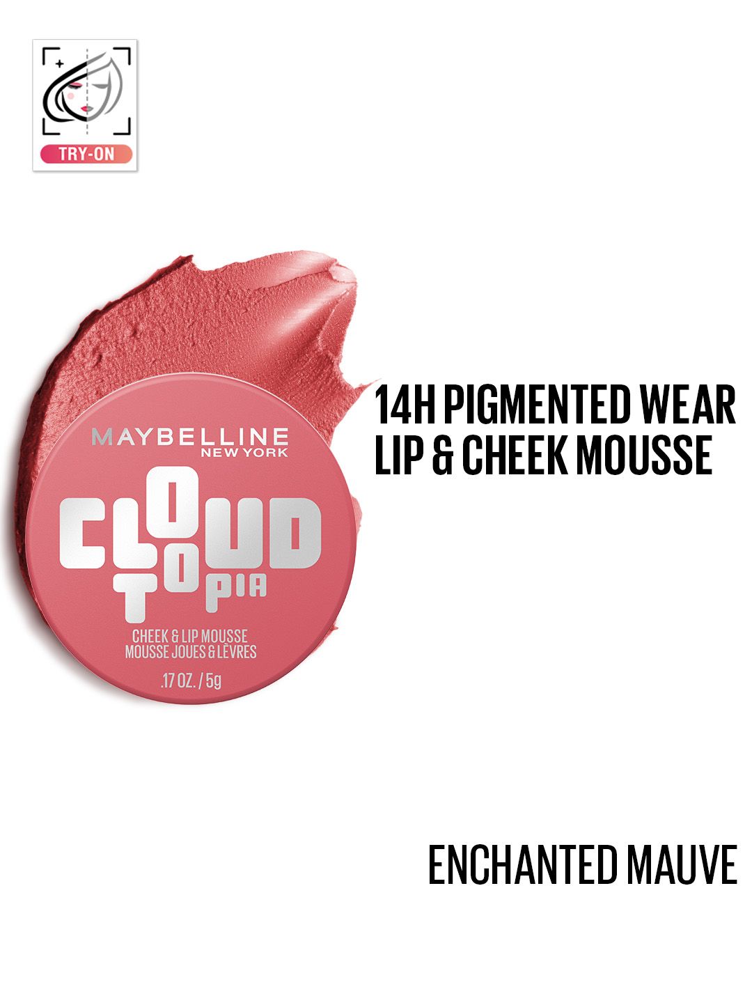 Maybelline New York Cloudtopia Lightweight Cheek & Lip Mousse Blush 5 g - Enchanted Mauve-picture-13