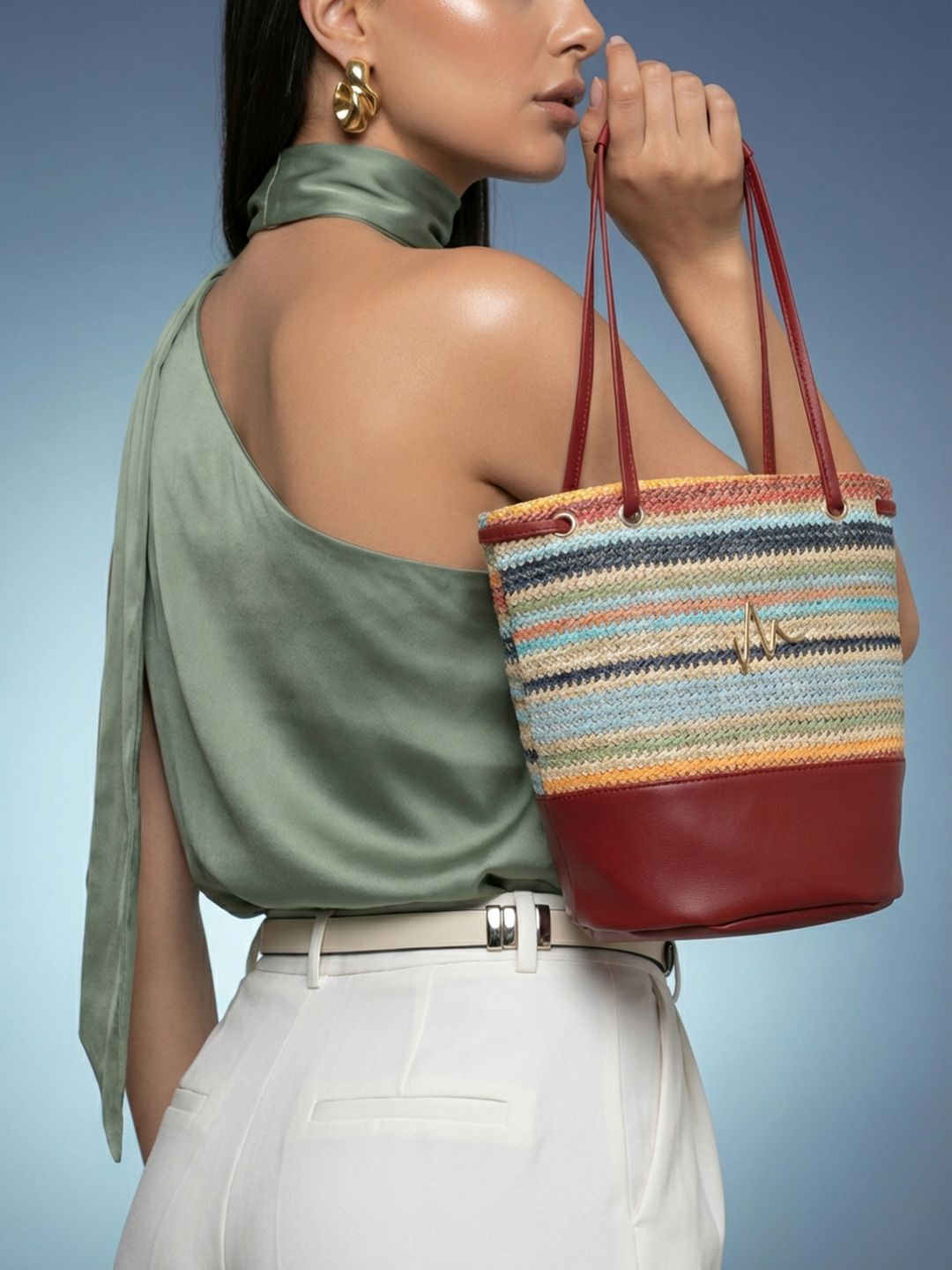 MAEJOY Women Multicolor Stripe Shoulder Bag-picture-41