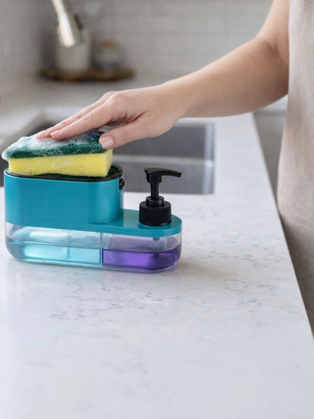 DXDT Green Solid Plastic Soap Dispenser-picture-58