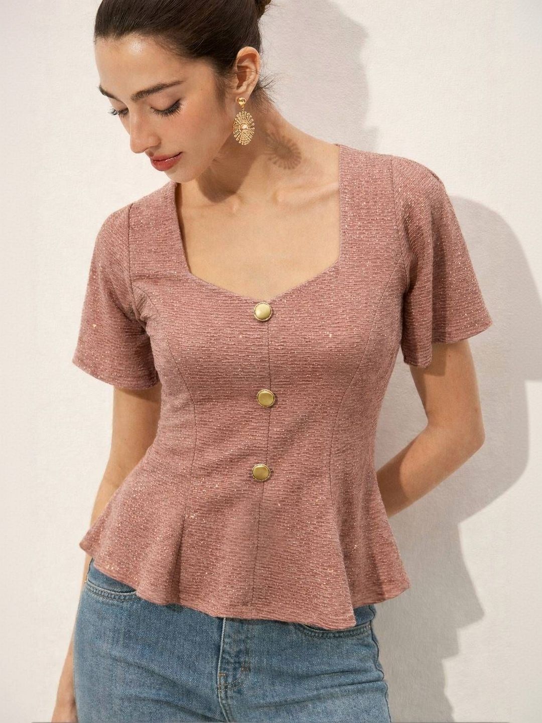 Arbiter Collection Peplum Top-picture-43