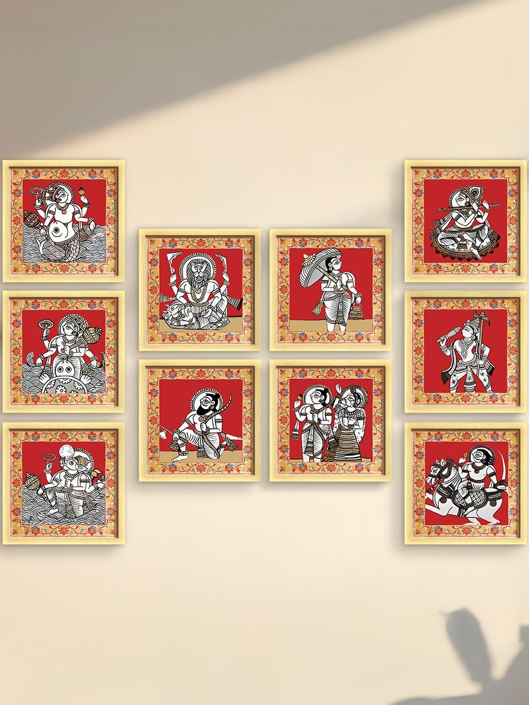 Art Street Red 6 and more Piece MDF Religious Wall Paintings-picture-20