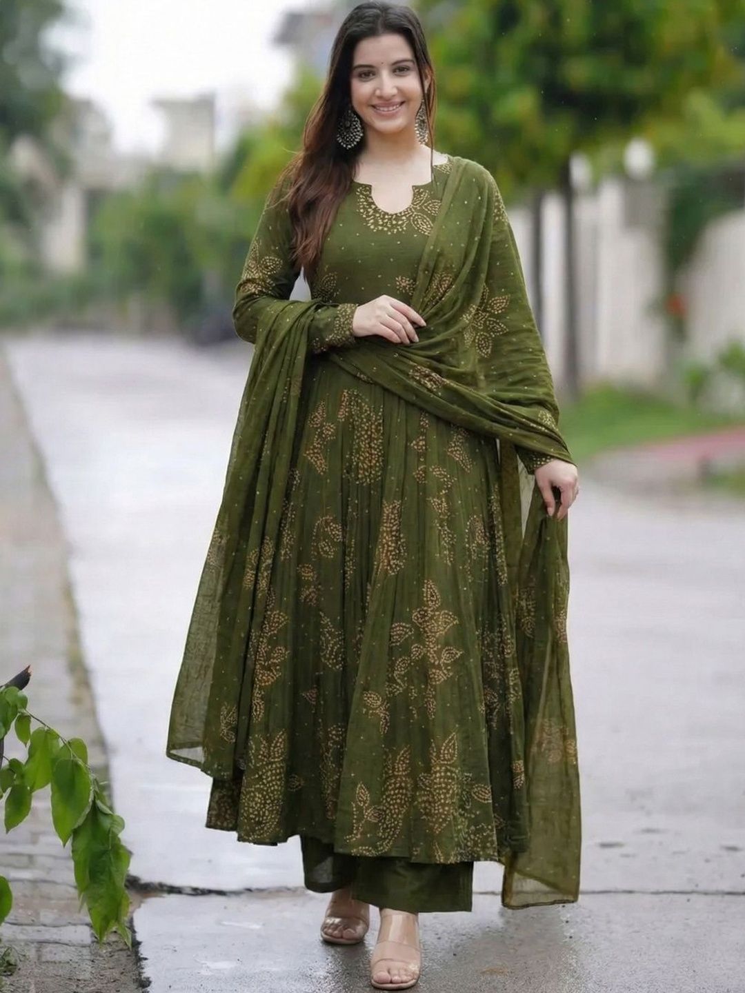SZN Women Ethnic Motifs Printed Empire Kurta with Trousers & With Dupatta-picture-52