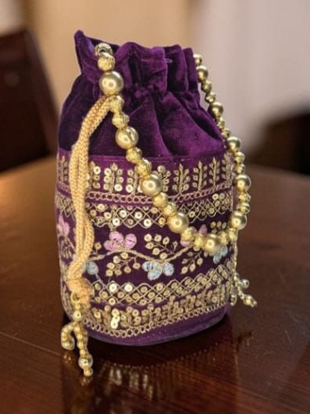 SKIMMER Embellished Embroidered Potli Clutch-picture-12