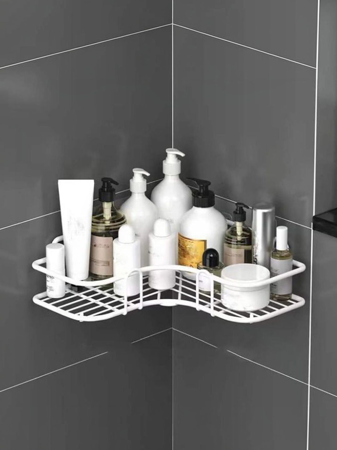 DXDT Black Multi Purpose Corner Shelf Holder-picture-11