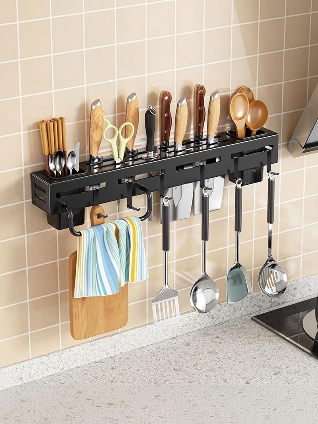 DXDT Black Wall Mounted Utility Holder-picture-27