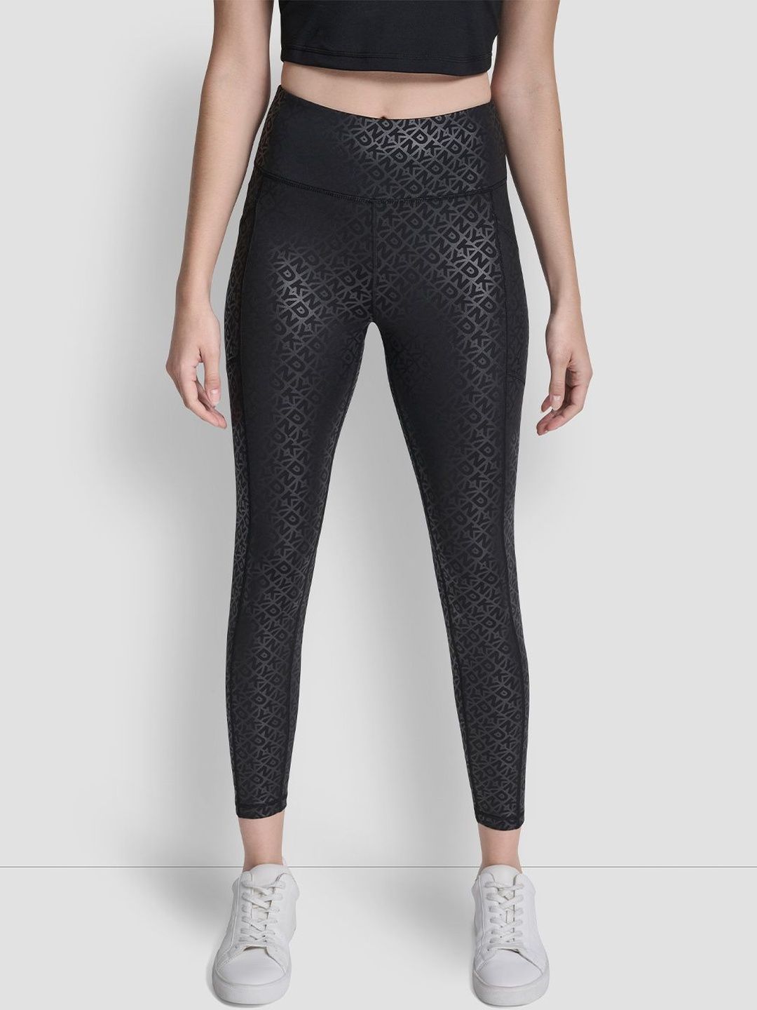 DKNY Women Self Design Ankle Length Leggings-picture-30