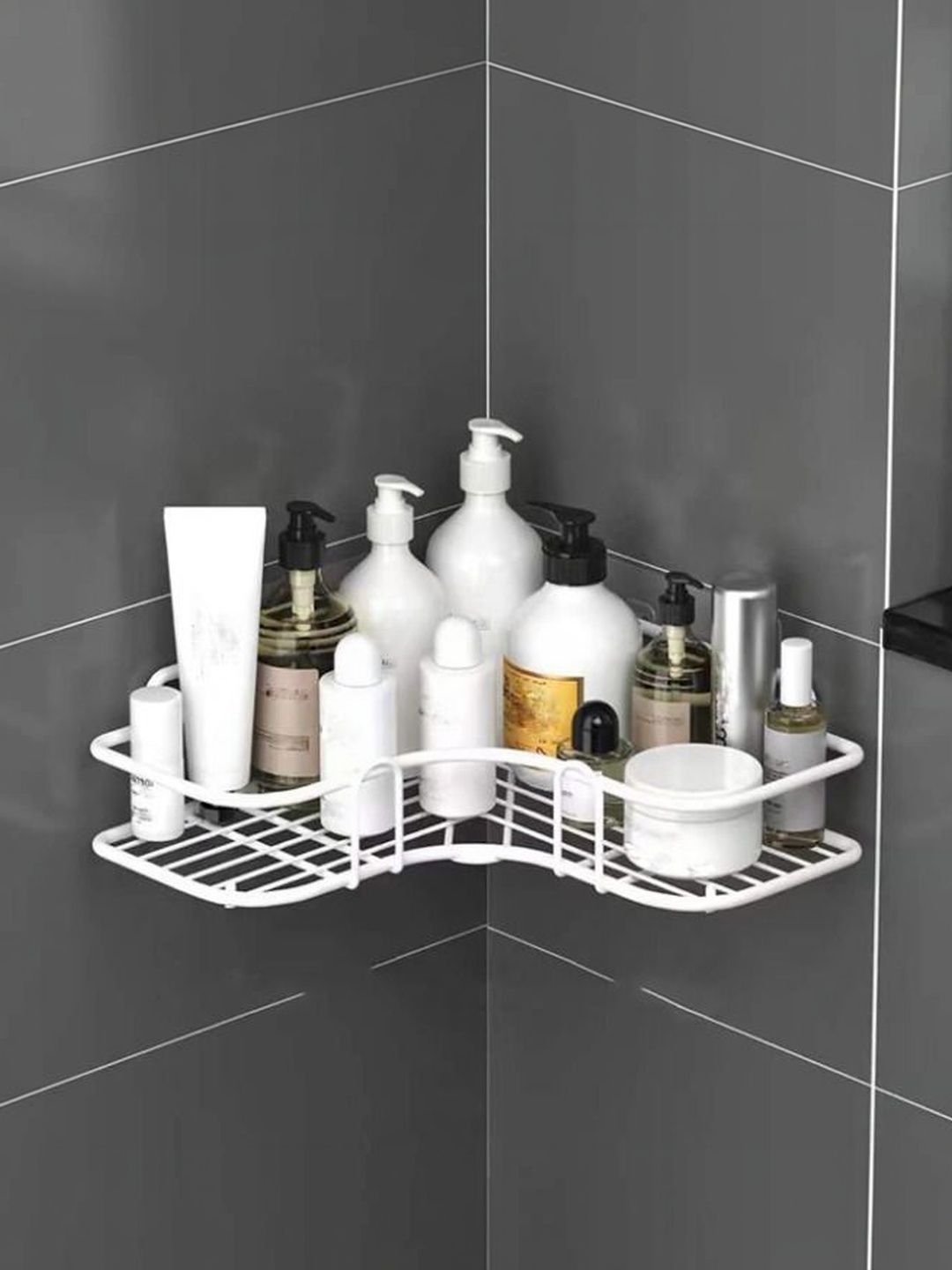 DXDT White Multi Purpose Corner Shelf-image-0