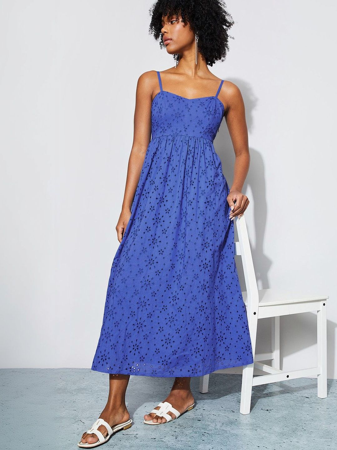 Ginger by Lifestyle Floral A-Line Midi Cotton Dress-picture-18