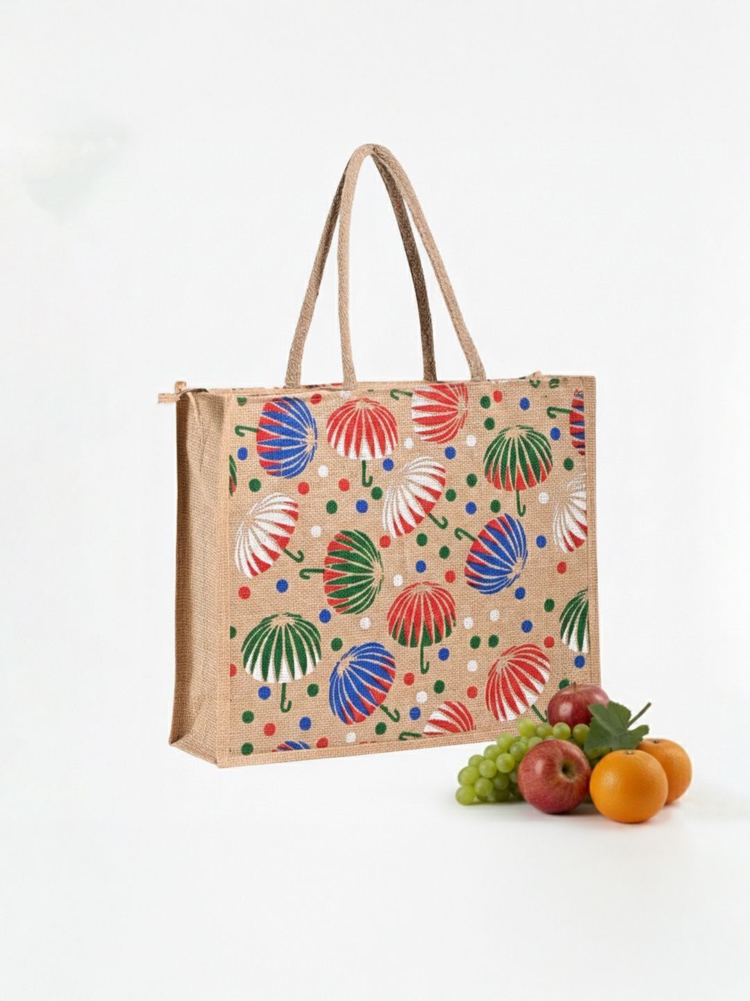 Kuber Industries Floral Printed Bucket Tote Bag with Tasselled-image-12