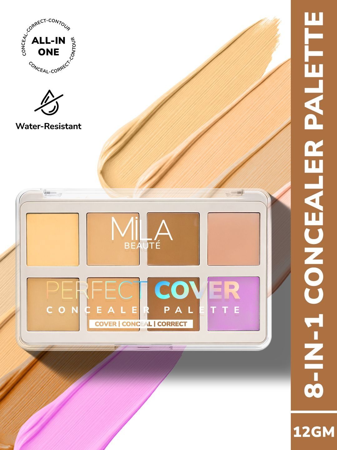 MILA BEAUTE Perfect Cover Concealer Palette - 12 g - Light 01-image-44