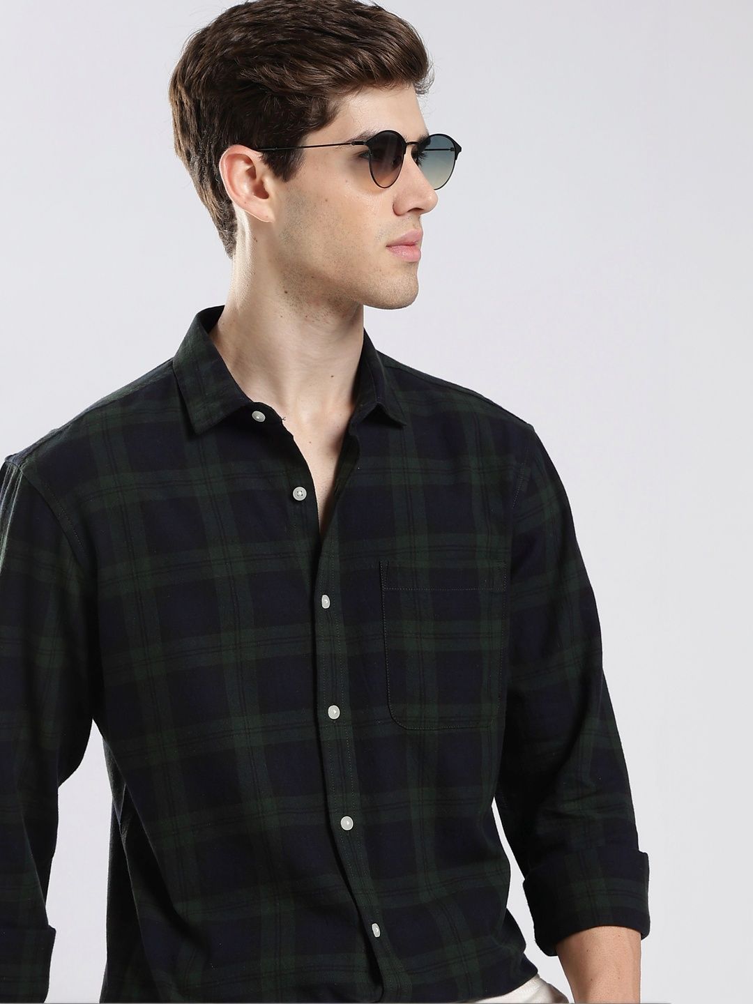 HERE&NOW Men Checked Casual Shirt-picture-15